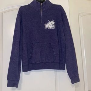 TCU Quarter zip sweatshirt
